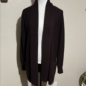 Apt. 9 Women's Dark Berry Open Front Cardigan